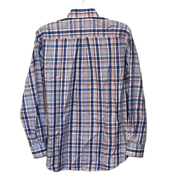 Peter Millar Plaid Long Sleeve Button Down Cotton Dress Shirt Size Large - Picture 3 of 8